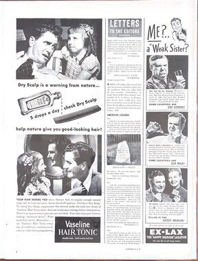 Vintage Vaseline Hair Tonic Ex Lax Print Ad 1960s Health Beauty Black White